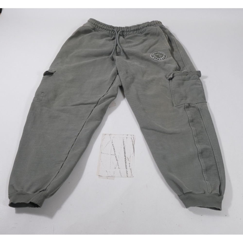 Gymshark Sweatpants Mens L Green Cargo Joggers Fleece Relaxed Fit Athletic Pants